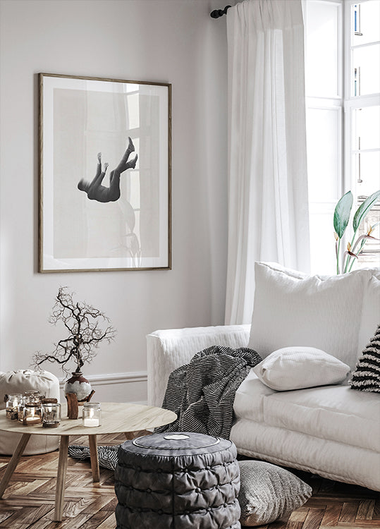 Free Falling, minimalist surreal Plakat - Posterbox.dk