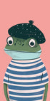 French Frog Illustration Plakat - Posterbox.dk