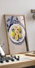Fresh Figs on Plate, Minimalist Still Life Plakat - Posterbox.dk