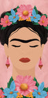 Frida Kahlo floral portrait Plakat - Posterbox.dk