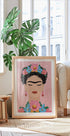Frida Kahlo floral portrait Plakat - Posterbox.dk