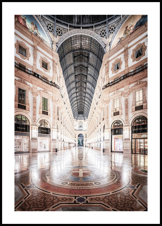 Galleria Vittorio Emanuele, Milan, Italy, Architecture Plakat - Posterbox.dk