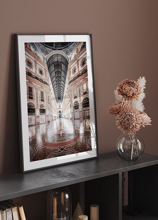 Galleria Vittorio Emanuele, Milan, Italy, Architecture Plakat - Posterbox.dk