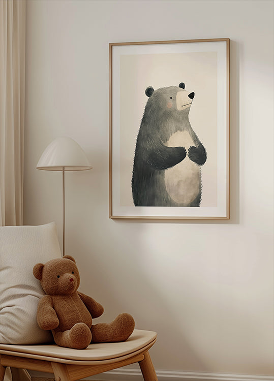 Gentle Standing Bear Plakat - Posterbox.dk