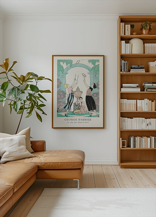 George Barbier Fashion Illustration 1920s Garden Party Plakat - Posterbox.dk