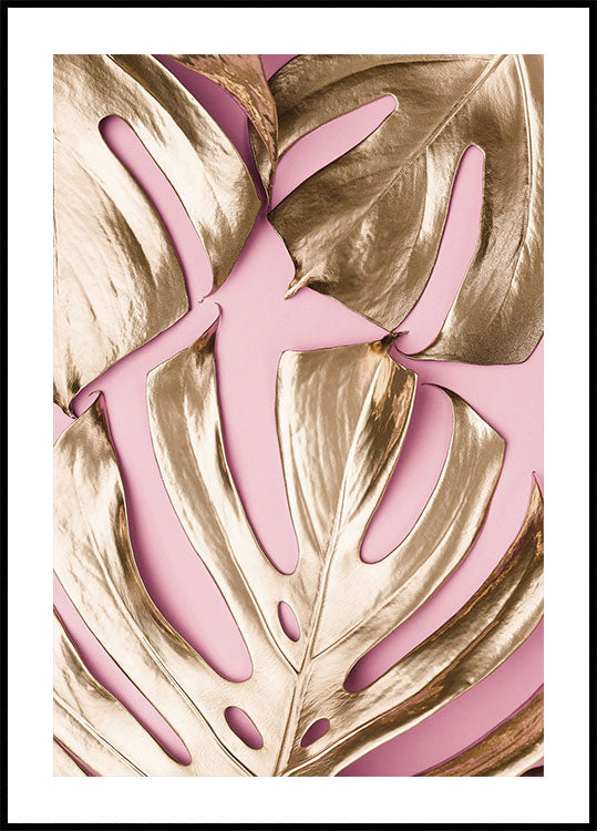 Golden Monstera №4 Plakat - Posterbox.dk