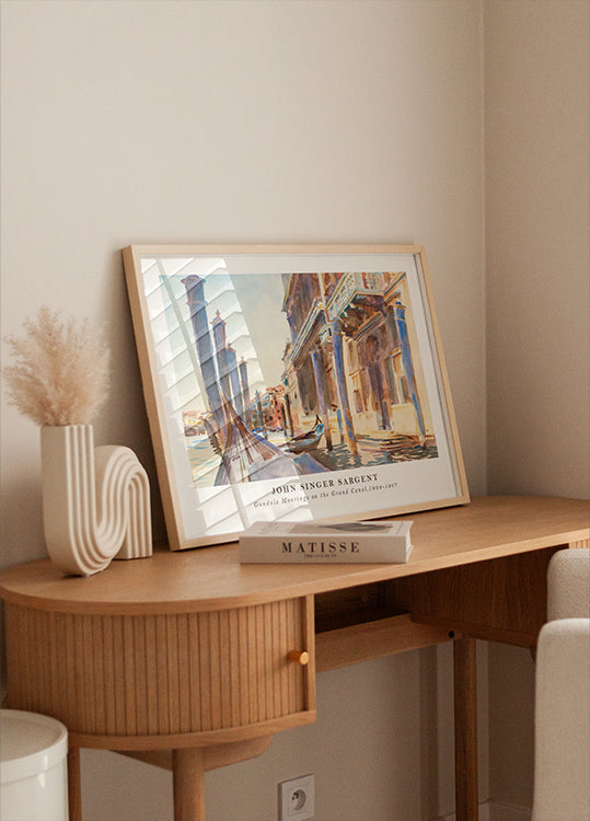 Gondola Moorings Venice Grand Canal, John Singer Sargent 1904–1907 Plakat - Posterbox.dk