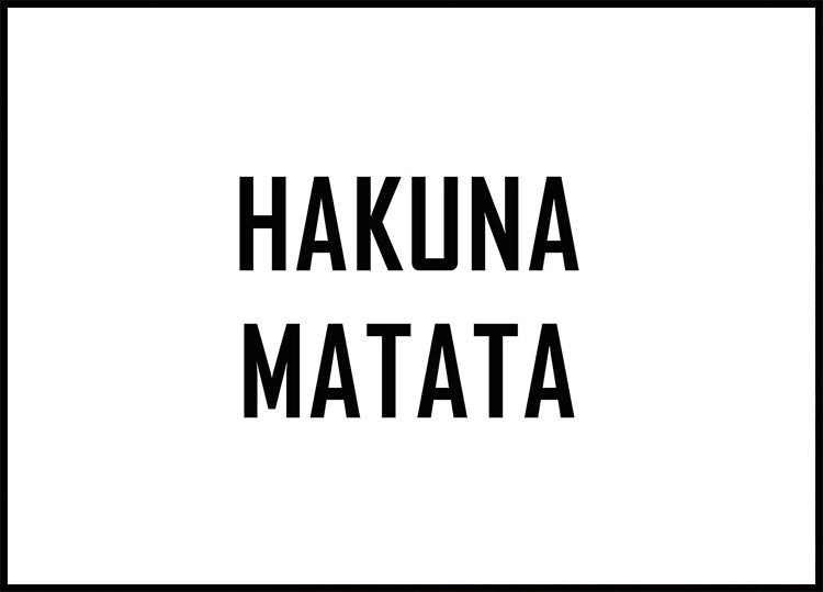 Hakuna Matata Plakat - Posterbox.dk