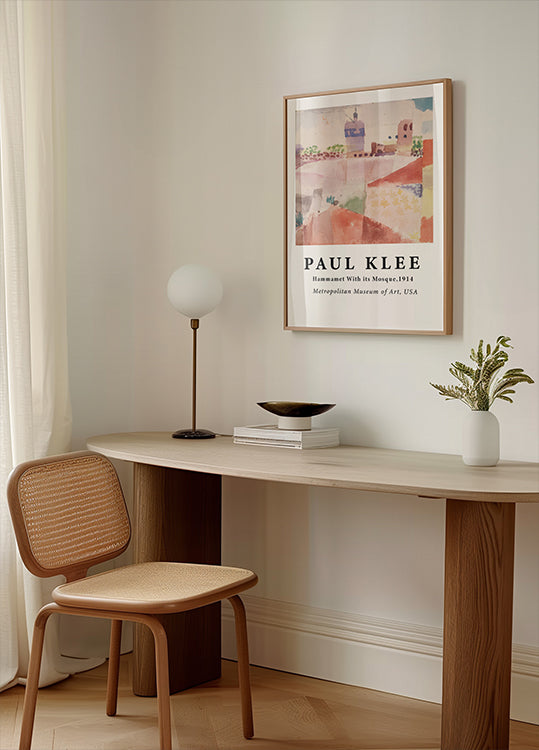 Hammamet with its Mosque, colorful abstract Tunisia Plakat - Posterbox.dk