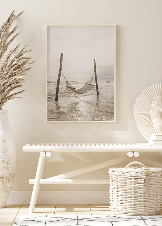 Hammock on a Tropical Beach Plakat - Posterbox.dk