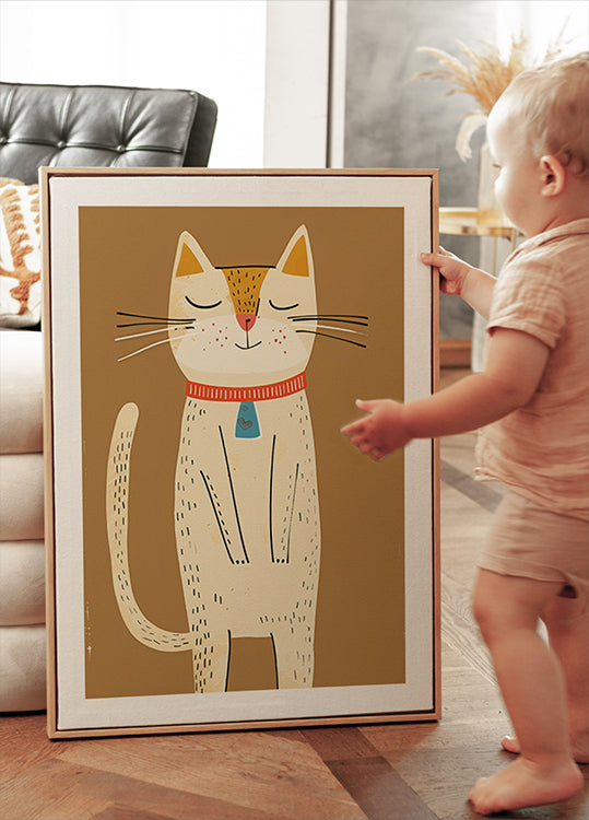 Happy Cat Plakat - Posterbox.dk