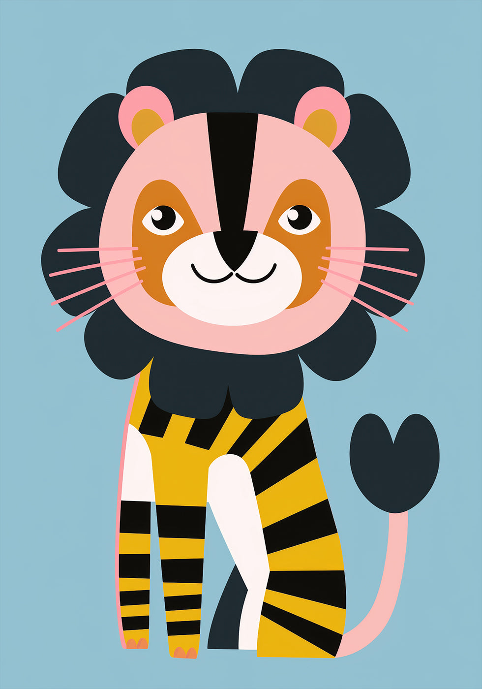 Happy Lion Plakat - Posterbox.dk