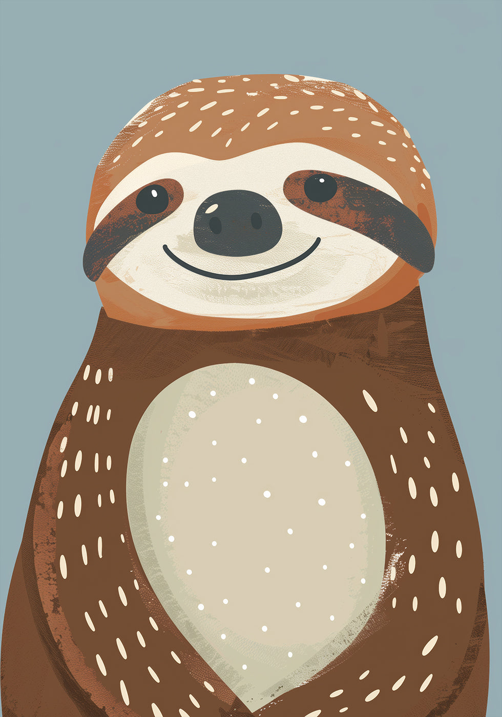 Happy Sloth Plakat - Posterbox.dk