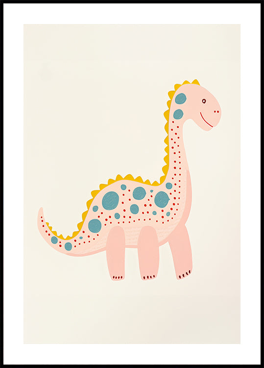 Happy Spotted Dino Plakat - Posterbox.dk