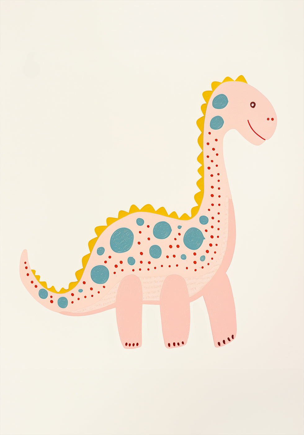 Happy Spotted Dino Plakat - Posterbox.dk