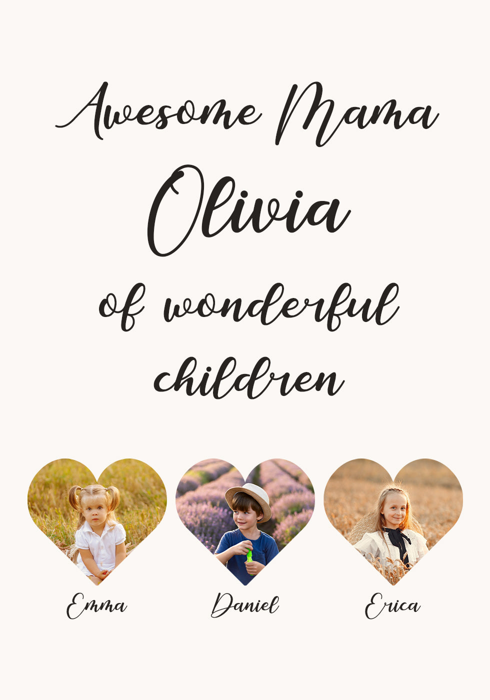 Heart Family Portrait Plakat - Posterbox.dk