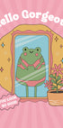 Hello Gorgeous Frog Plakat - Posterbox.dk