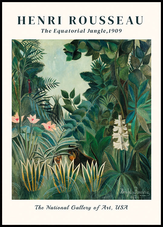 Henri Rousseau - The Equatorial Jungle Plakat - Posterbox.dk