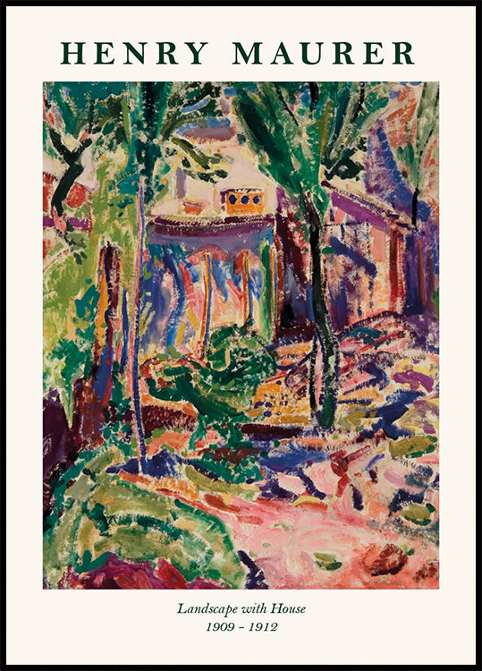 Henry Maurer, Landscape with House Plakat - Posterbox.dk