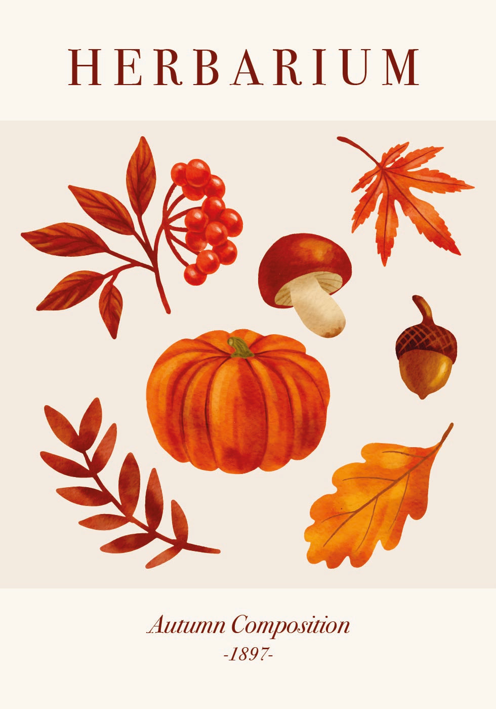 Herbarium Autumn Composition Plakat - Posterbox.dk