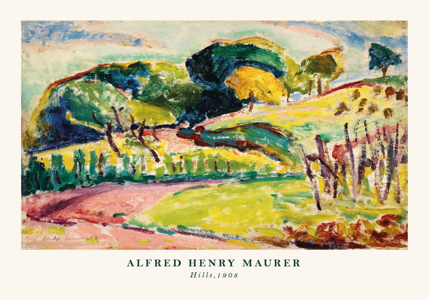 Hills Expressionist Alfred Henry Maurer 1908 Landscape Plakat - Posterbox.dk
