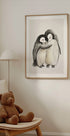 Hugging Baby Penguins Plakat - Posterbox.dk