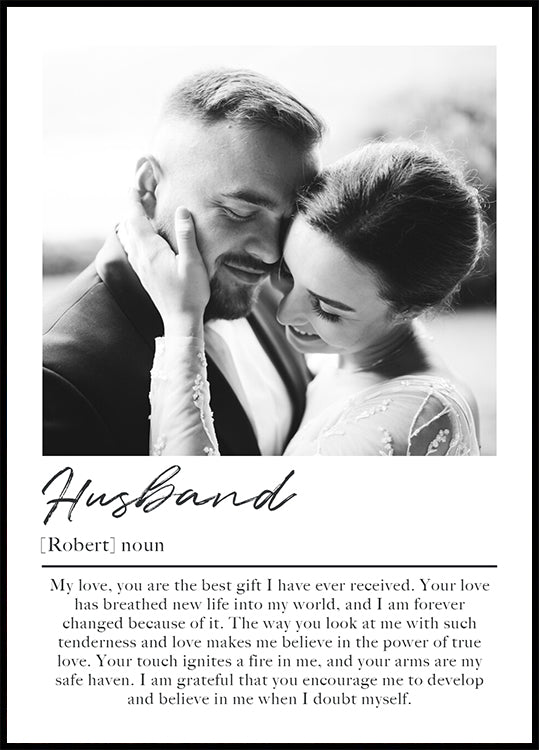 Husband Personalized Plakat - Posterbox.dk