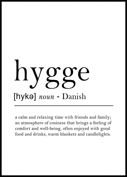 Hygge - A Danish Concept of Comfort Plakat - Posterbox.dk