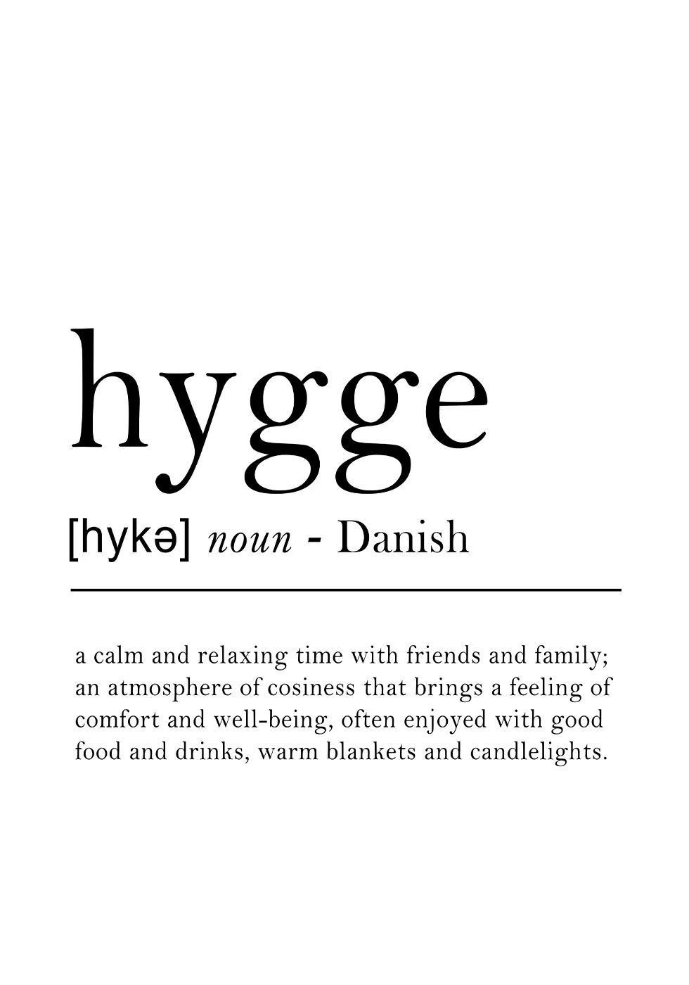 Hygge - A Danish Concept of Comfort Plakat - Posterbox.dk