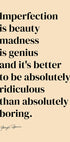 Imperfection Is Beauty Plakat - Posterbox.dk