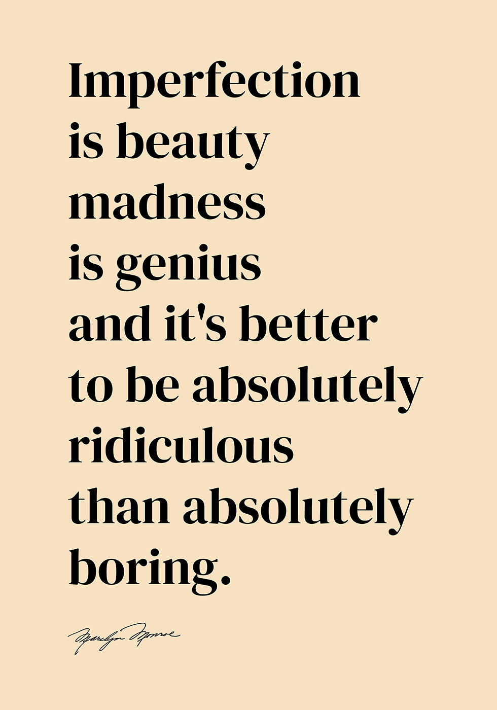 Imperfection Is Beauty Plakat - Posterbox.dk