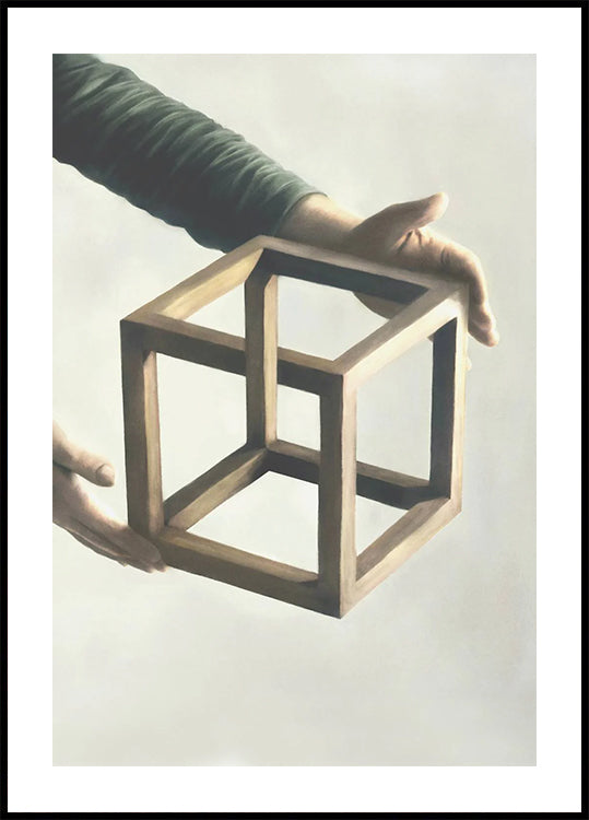 Impossible Cube, surreal geometry Plakat - Posterbox.dk