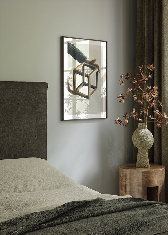 Impossible Cube, surreal geometry Plakat - Posterbox.dk