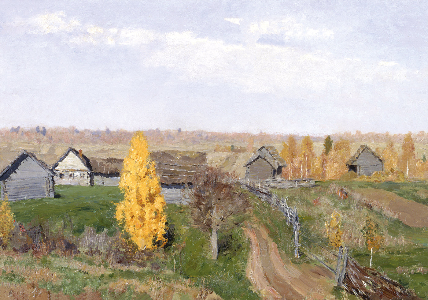 Isaac Levitan - Golden Autumn Plakat - Posterbox.dk