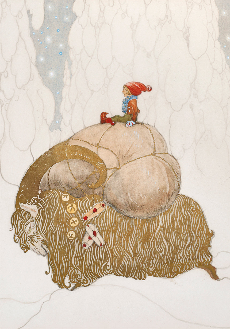 John Bauer - Julbocken Plakat - Posterbox.dk