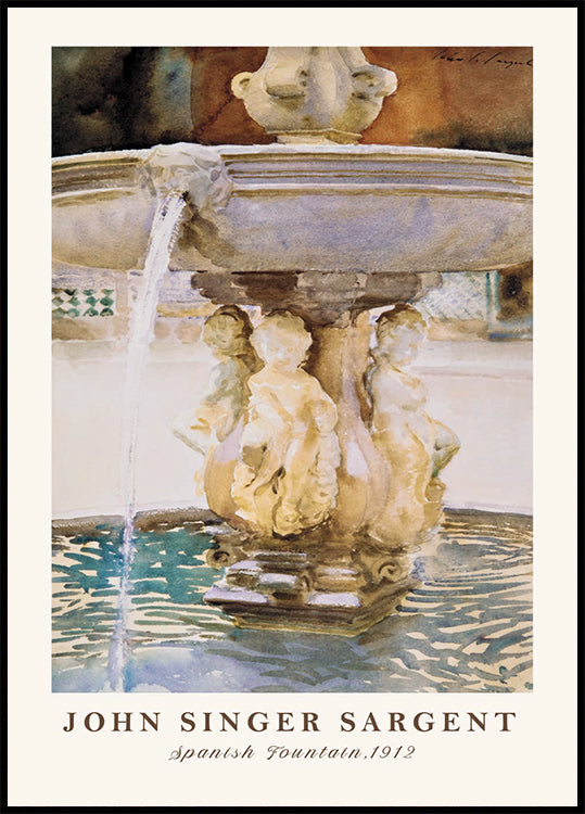 John Singer Sargent, Spanish Fountain Plakat - Posterbox.dk