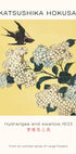 Katsushika Hokusai - Hydrangea and Swallow Plakat - Posterbox.dk