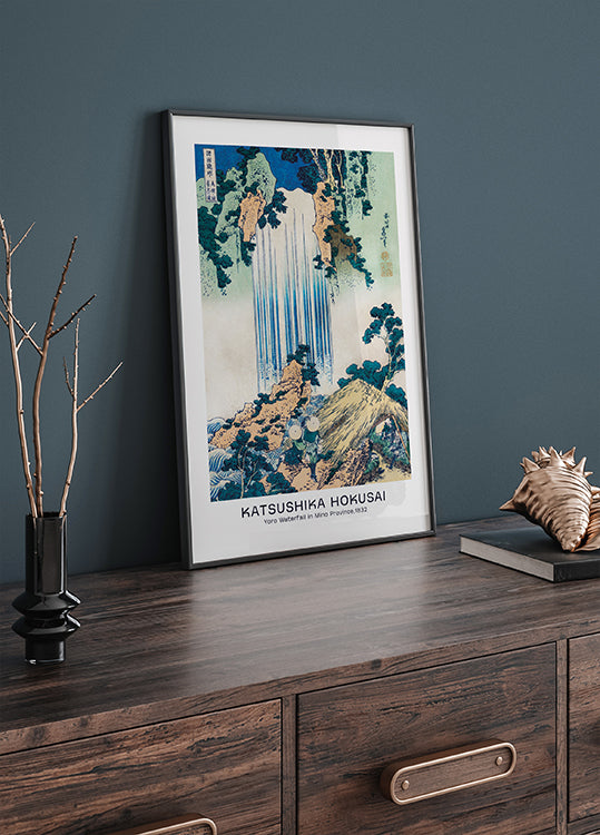Katsushika Hokusai - Yoro Waterfall in Mino Province Plakat - Posterbox.dk