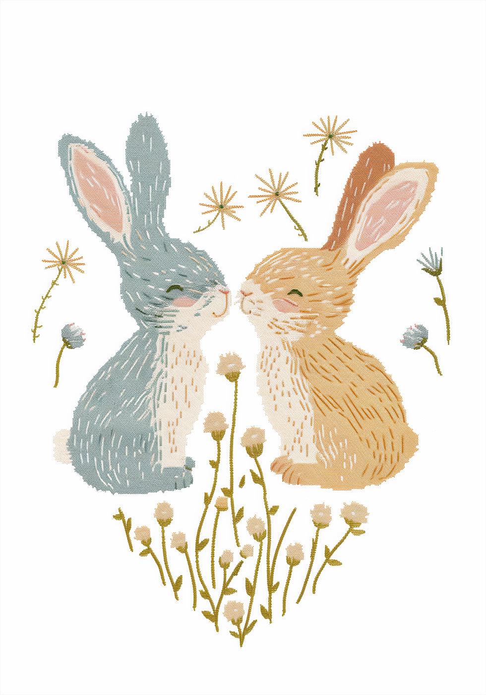 Kissing Bunnies Plakat - Posterbox.dk