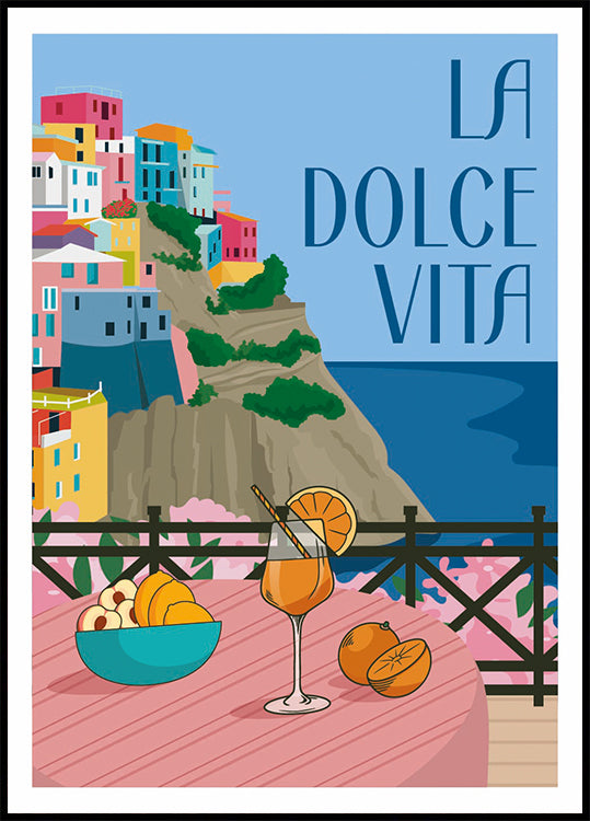 La Dolce Vita, Italian Coast and Aperitivo Plakat - Posterbox.dk