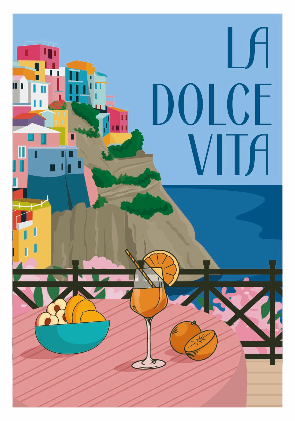 La Dolce Vita, Italian Coast and Aperitivo Plakat - Posterbox.dk