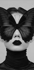 Lady with Black Butterfly Mask Plakat - Posterbox.dk