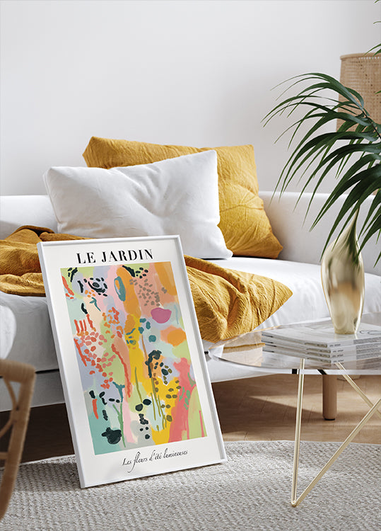 Le Jardin, vibrant floral abstract Plakat - Posterbox.dk