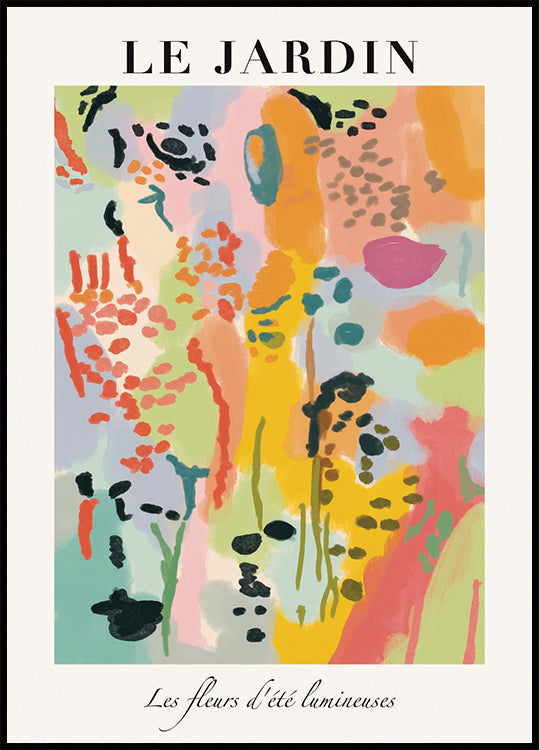 Le Jardin, vibrant floral abstract Plakat - Posterbox.dk