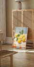Lemons on Checkered Table, citrus fruit Plakat - Posterbox.dk