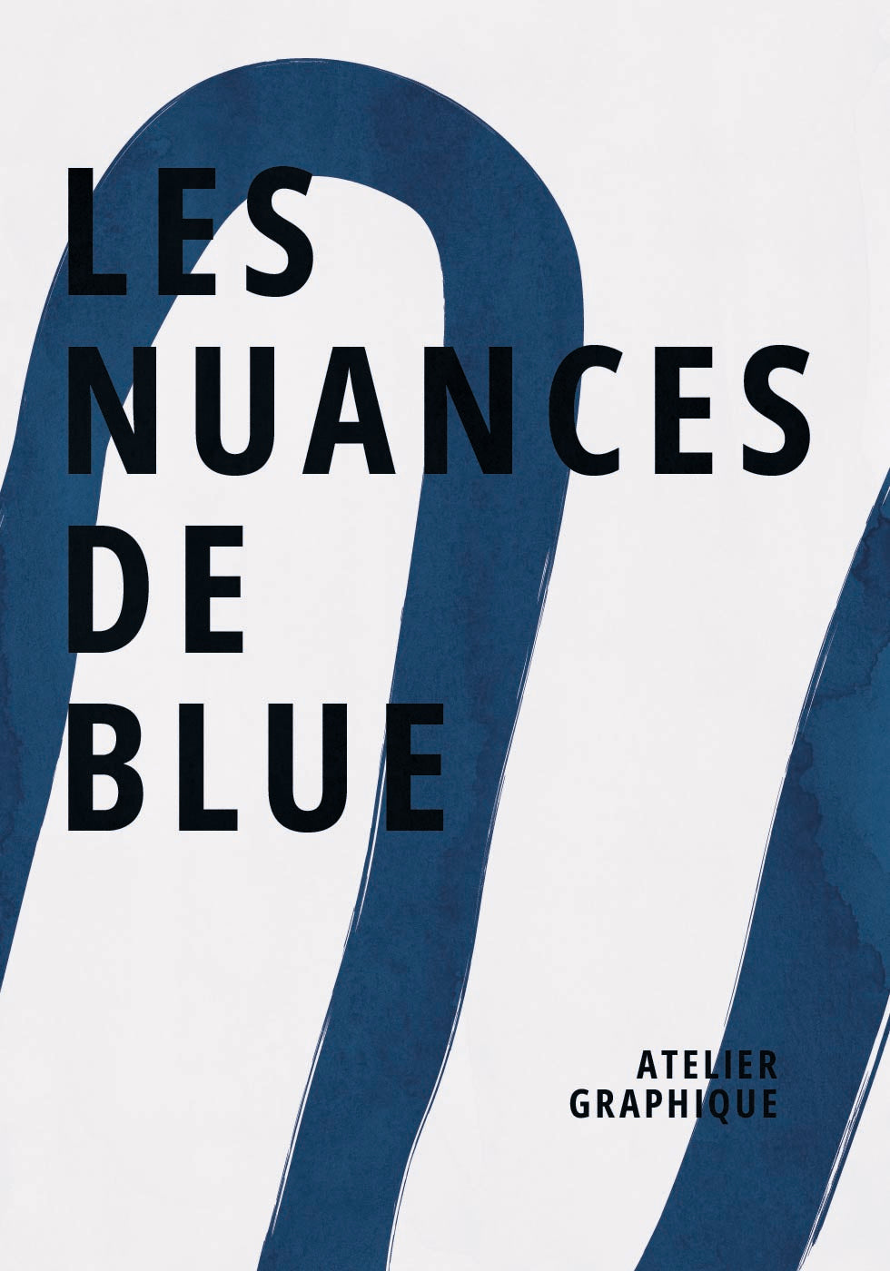 Les Nuances De Blue, Graphic Indigo Ribbon Abstract Plakat - Posterbox.dk