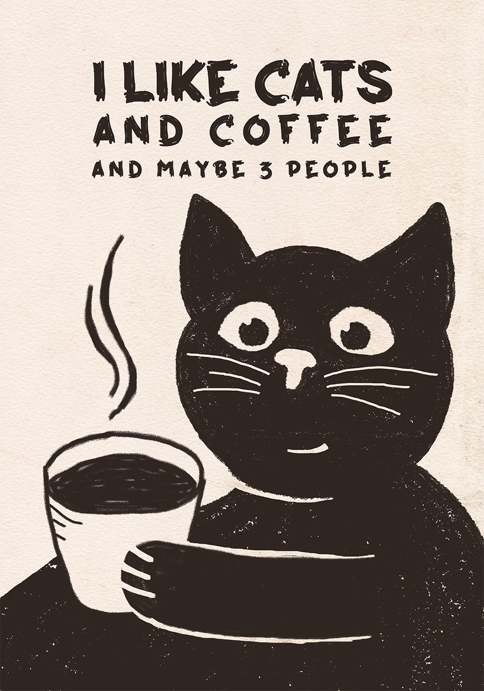 Like Cats and Coffee Plakat - Posterbox.dk
