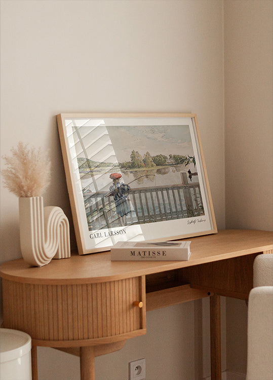 Lisbeth Fishing by Carl Larsson Plakat - Posterbox.dk