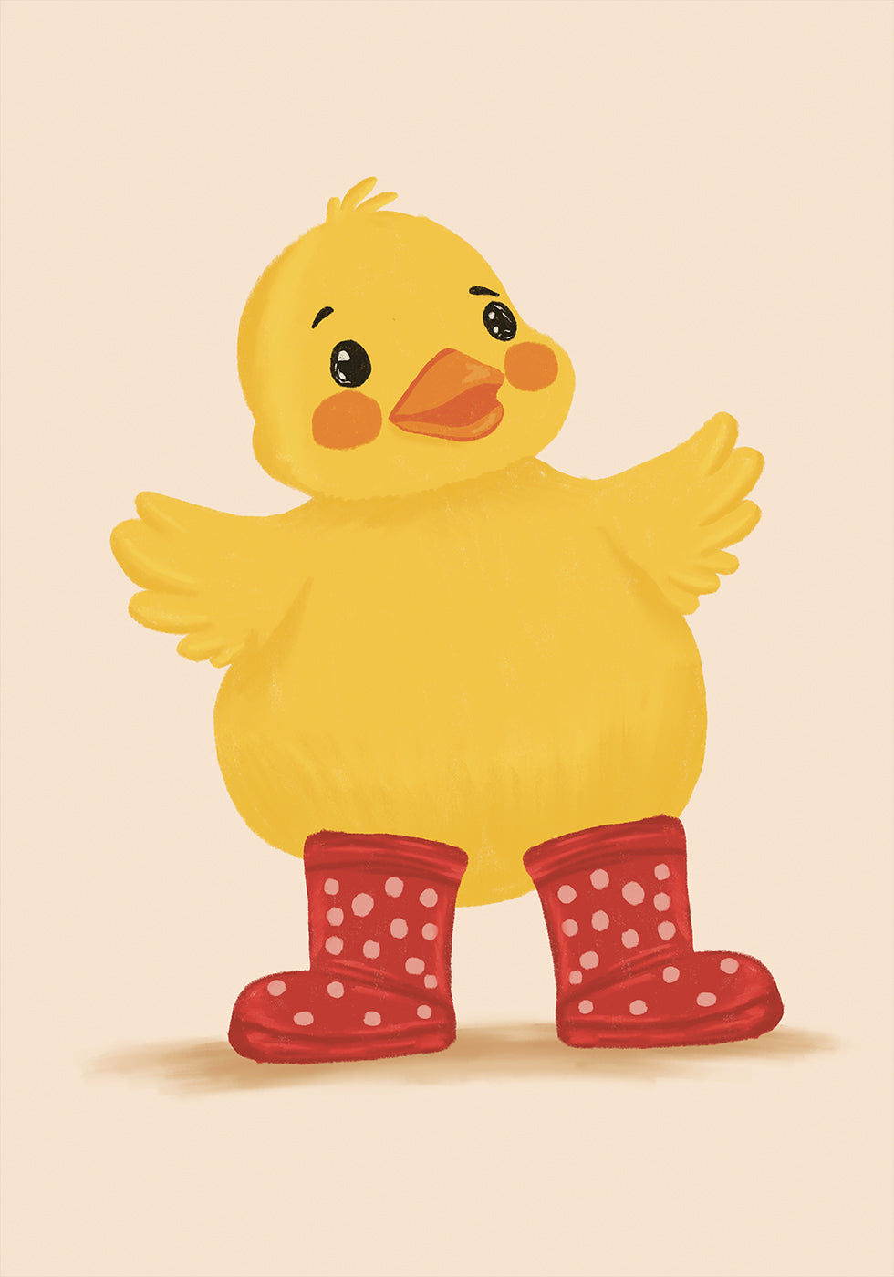 Little Duck in Red Boots Plakat - Posterbox.dk