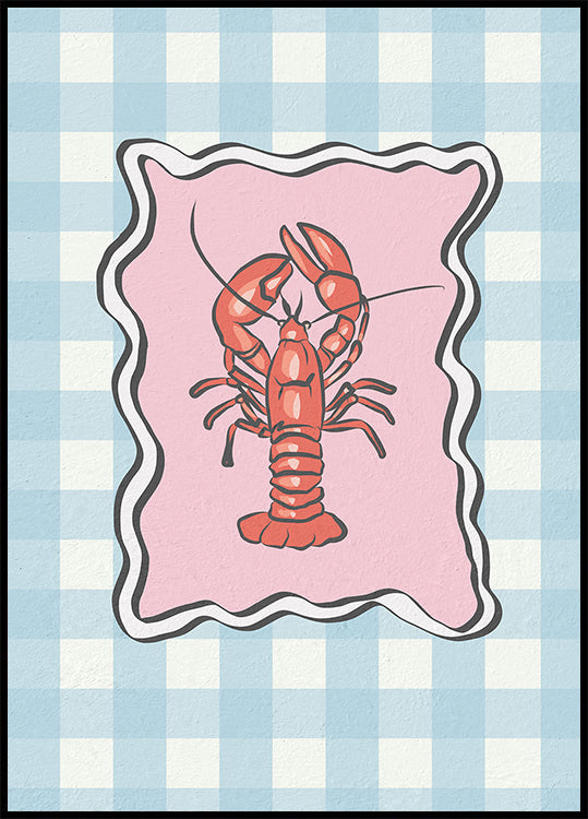 Lobster Illustration Plakat - Posterbox.dk